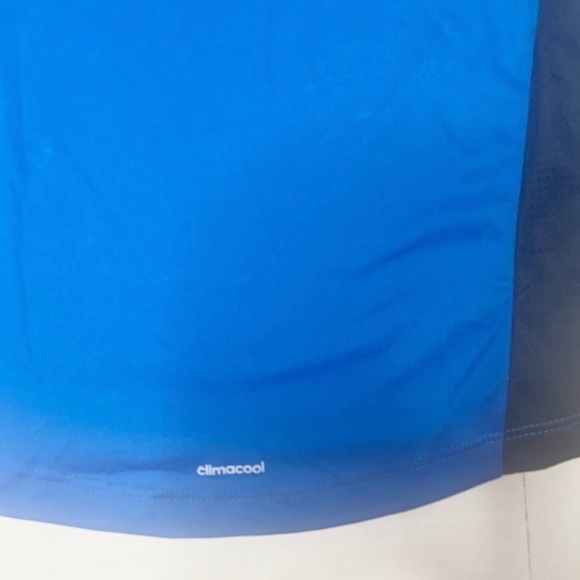 ADIDAS soccer Shirt Long Sleeves 3 Stripe Blue Climacool BOYS KIDS size 7X - Picture 5 of 6
